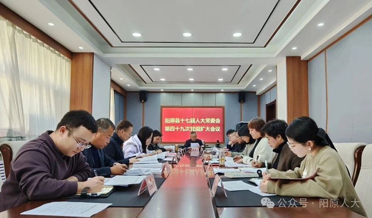 阳原县人大常委会召开第四十九次党组(扩大)会议暨主任会议